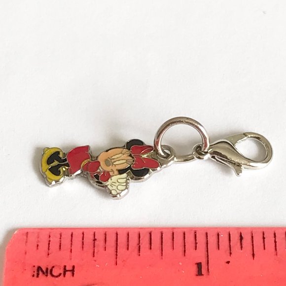 Vintage Disney Minnie Mouse Clip On Charm Bracelet Zipper Pull Purse Disneyana - Picture 10 of 10